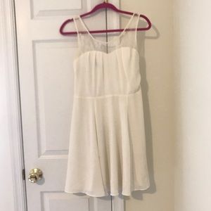 EXPRESS White Lace Back Dress